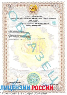 Образец сертификата соответствия (приложение) Энгельс Сертификат ISO 14001